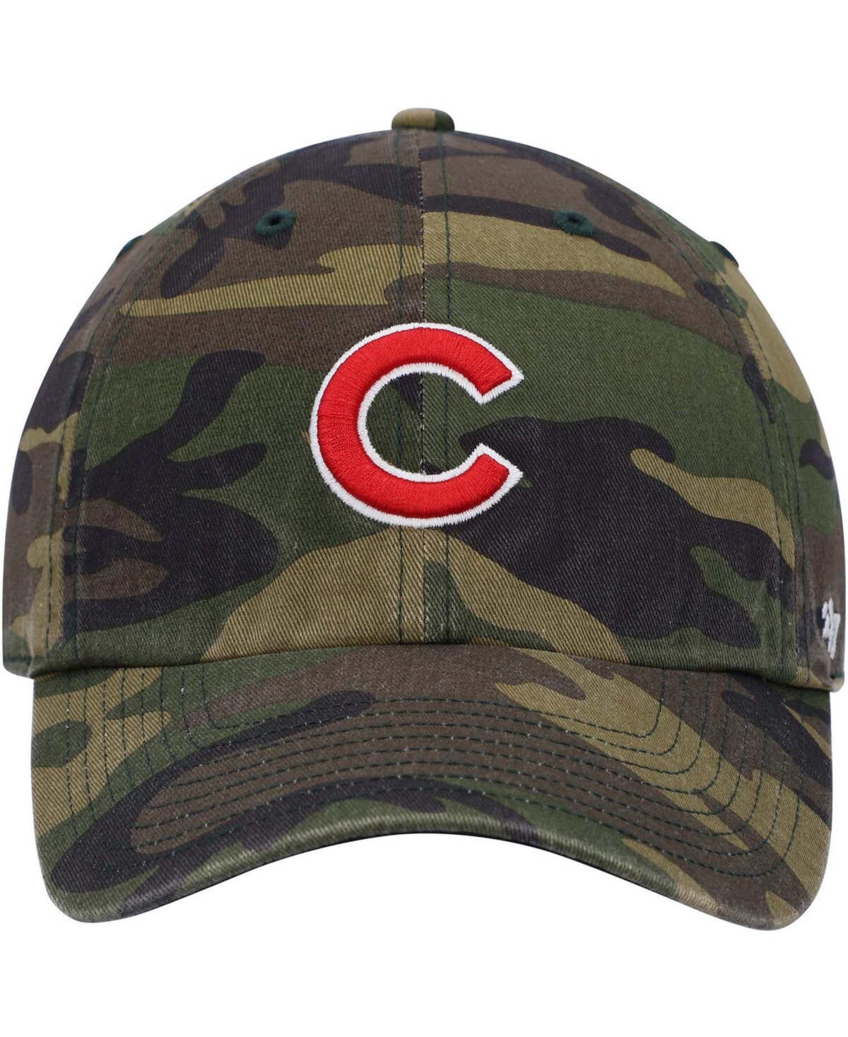 Men'sChicago Cubs Logo Clean Up Adjustable Hat - Camo