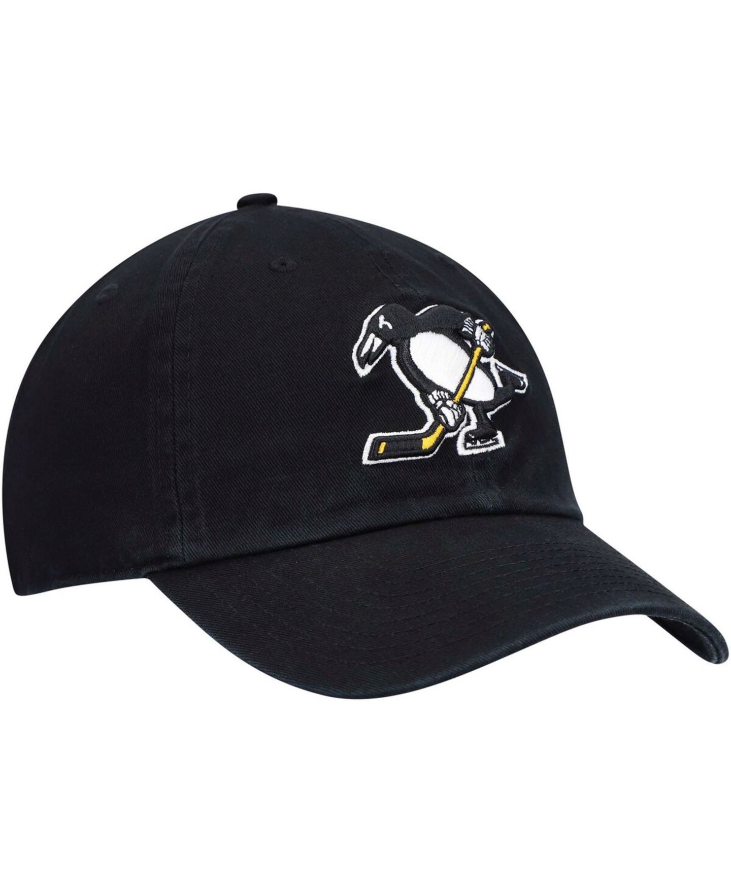 Мужская кепка '47 Brand Black Pittsburgh Penguins Logo Clean Up Adjustable Hat — фото 4