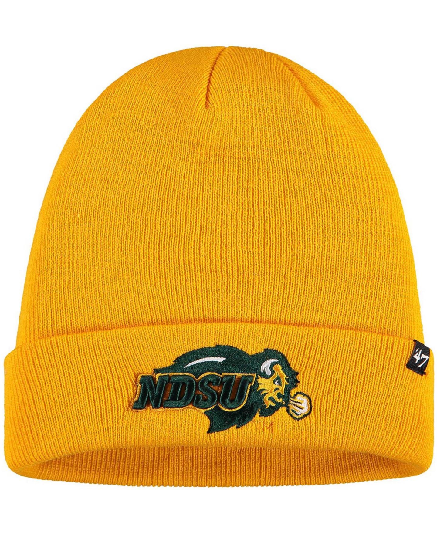 Мужская шапка '47 Brand Gold-Tone Ndsu Bison Raised Cuffed Knit Hat — фото 1