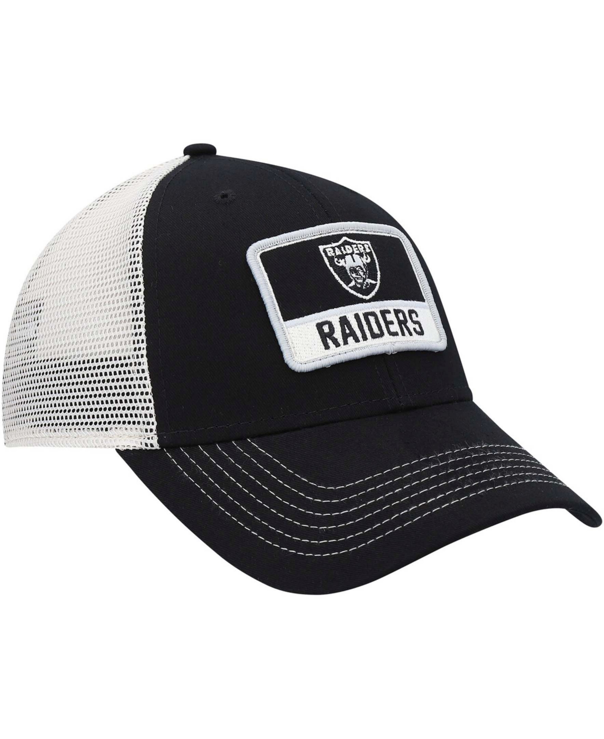 Shop 47 Brand Boys Black, Natural Las Vegas Raiders Zoomer Mvp Snapback Hat In Black,natural