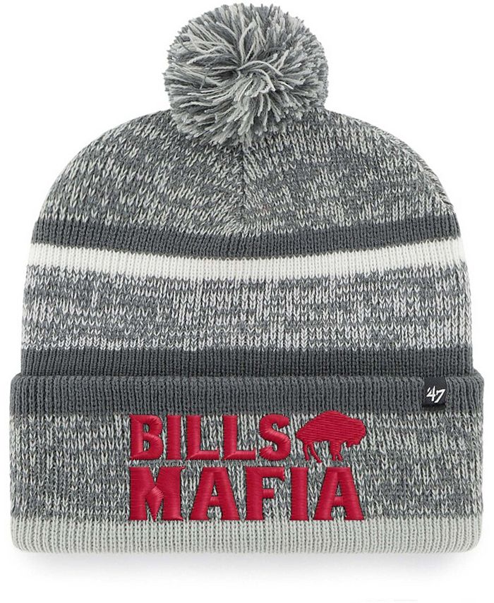 47 Brand Men's Charcoal Buffalo Bills Legacy Bills Mafia Northward Cuff Pom Knit  Hat - Macy's