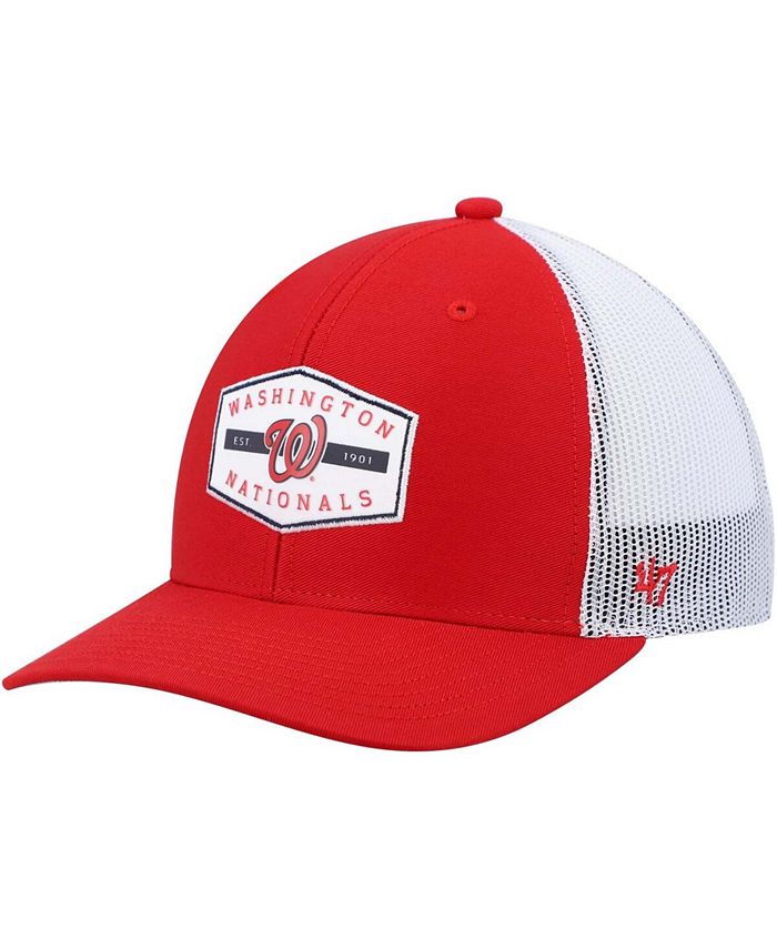 '47 Brand Men's Red Washington Nationals Convoy Trucker Snapback Hat ...