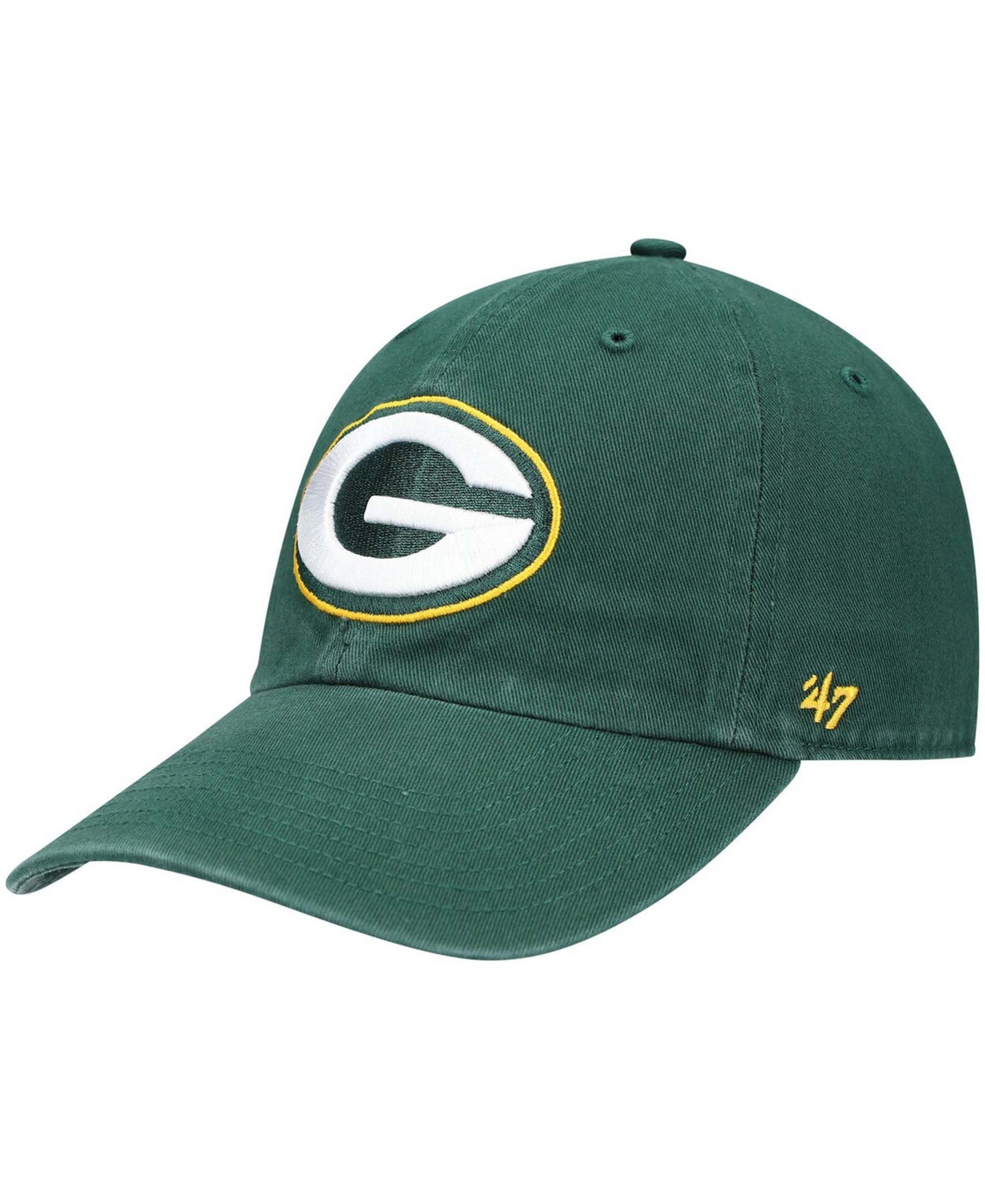 47 Brand Kids' Boys Green Green Bay Packers Logo Clean Up Adjustable Hat