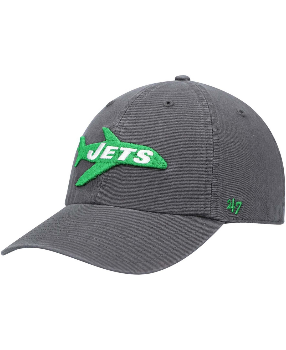 47 Brand Men's Charcoal New York Jets Clean Up Legacy Adjustable Hat