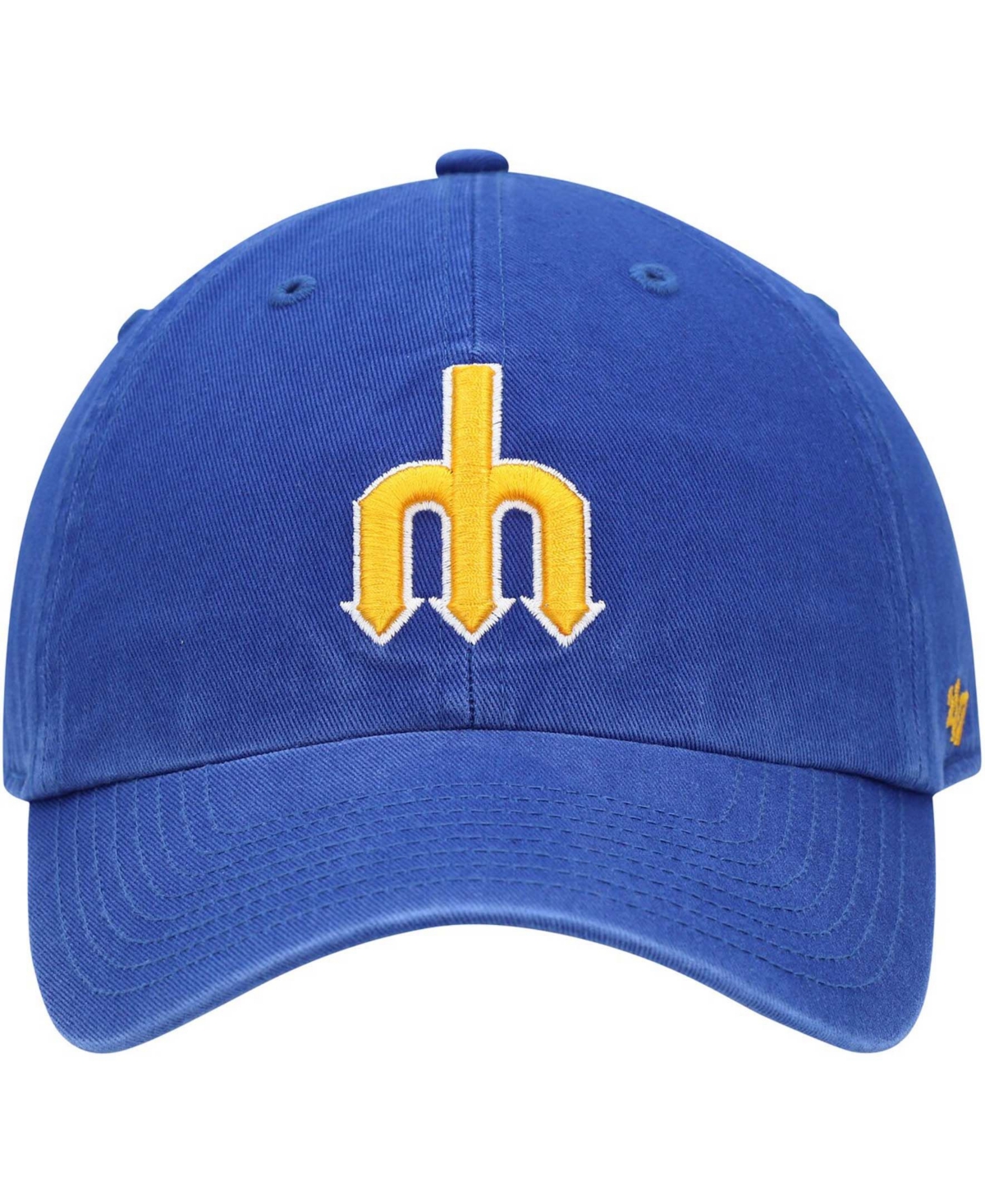 Men'sSeattle Mariners 1977 Logo Cooperstown Collection Clean Up Adjustable Hat - Royal