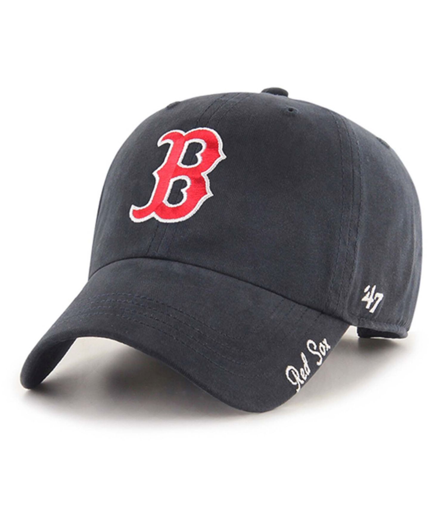 Женская кепка '47 Brand Navy Boston Red Sox Team Miata Clean Up Adjustable Hat — фото 2