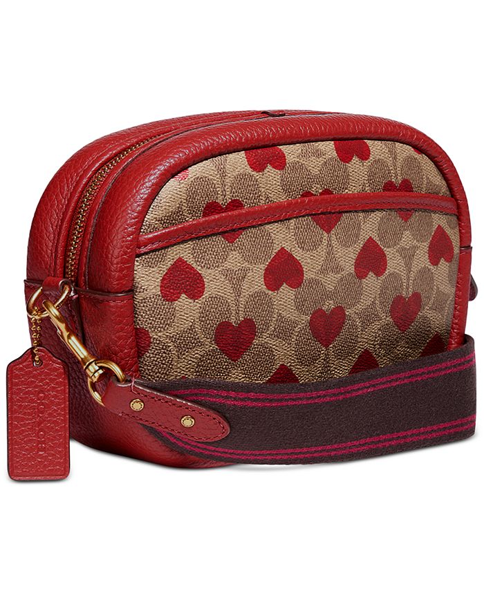 COACH Canvas Signature Heart Print Camera Bag Macy's