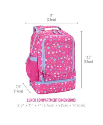 Kids Prints 2-In-1 Backpack and Insulated Lunch Bag - Rainbows