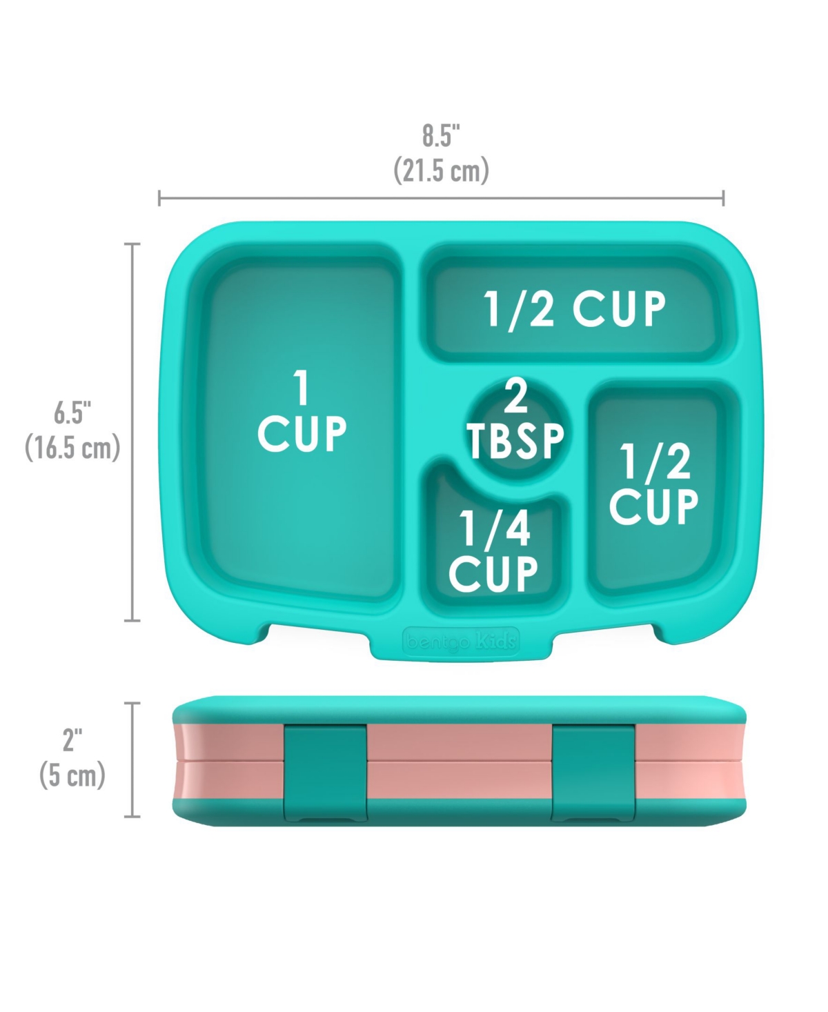 Bentgo Kids Prints Leak-Proof Lunch Box - Submarine - Aqua and Peach