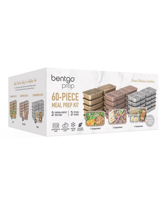 Bentgo Prep 60-Piece Meal Prep Kit Gleam Metallics Collection
