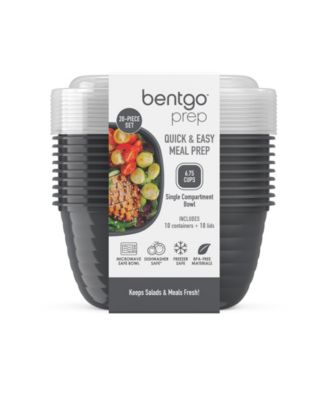 Prep Single Compartment Bowl Set, 20 Pieces