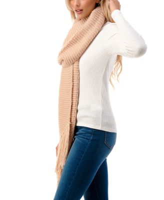Women's Ultra Soft Fringe-Trim Winter Scarf