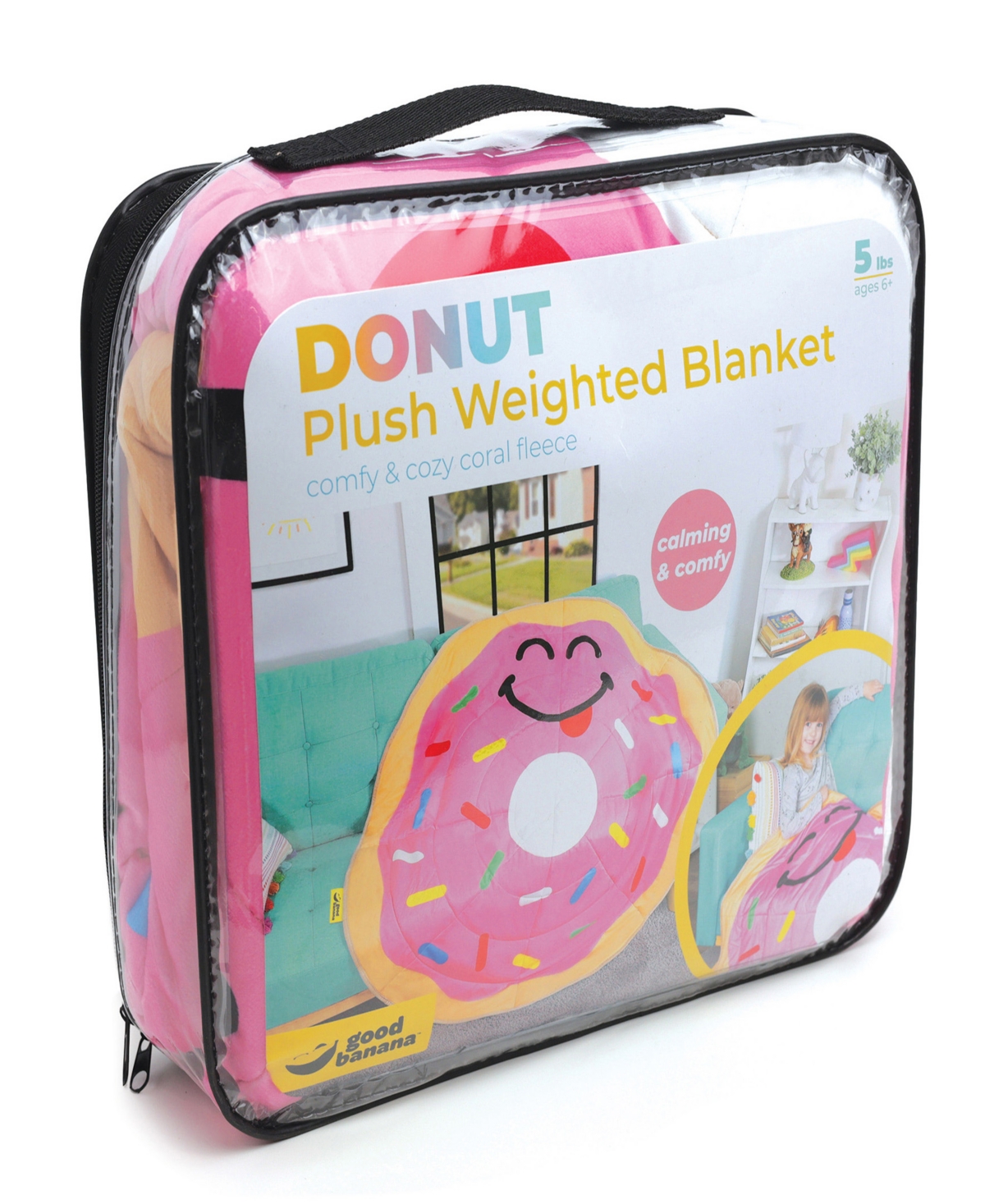 Shop Good Banana Kid's Donut Weighted Blanket In Multi