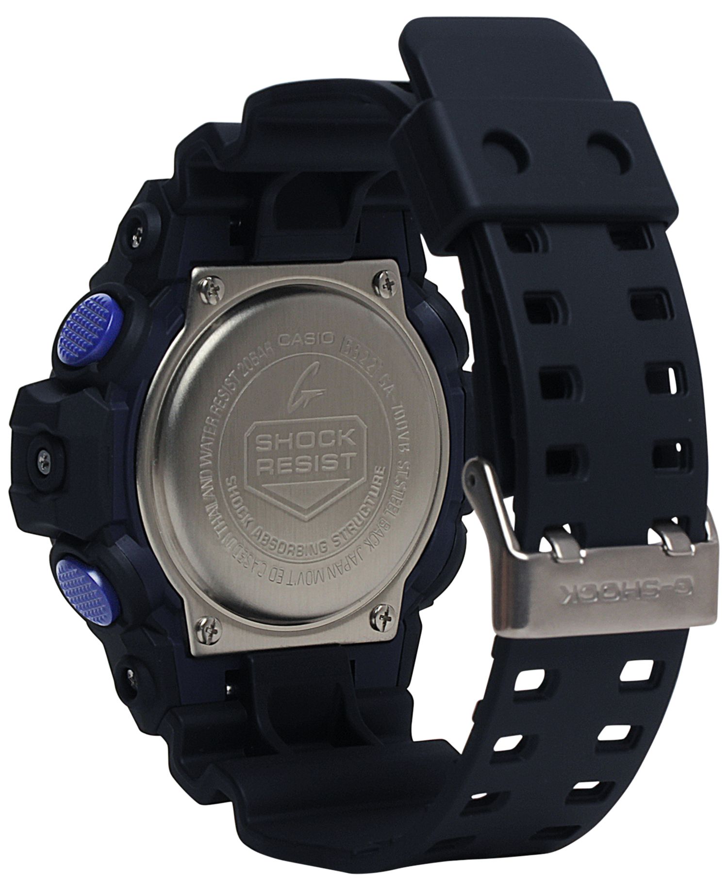Men's Black Resin Strap Watch, 53.4mm