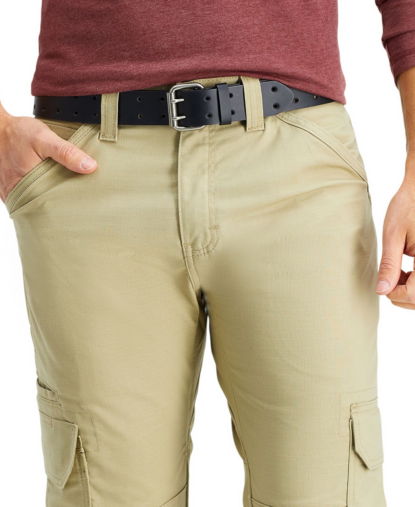 Мужской ремень Dickies Casual Double Prong Roller Buckle Belt, цвет: Чёрный — фото 4