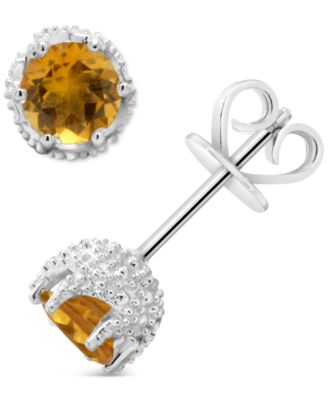 Rhodolite Garnet Stud Earrings (2 ct. t.w.) in Sterling Silver (Also in Amethyst, White Topaz, Citrine, Peridot, & Blue Topaz)