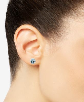 Aquamarine Stud Earrings (3/4 ct. t.w.) in Sterling Silver (Also in Opal)