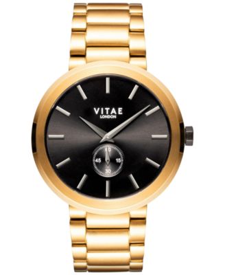 Vitae London - Men's Elmington Gold-Tone Stainless Steel Bracelet Watch 44mm