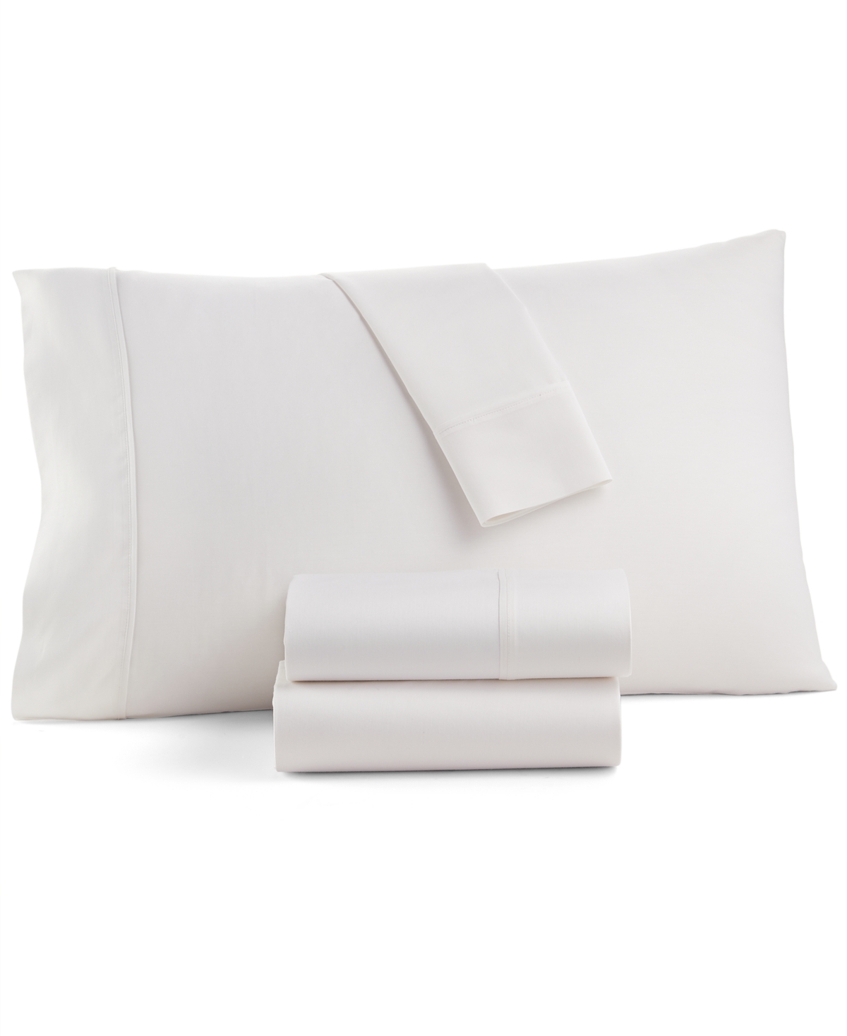 Tranquil Home Willow 1200 Thread Cotton Blend 4-pc. Sheet Set, King, Created For Macy's In White