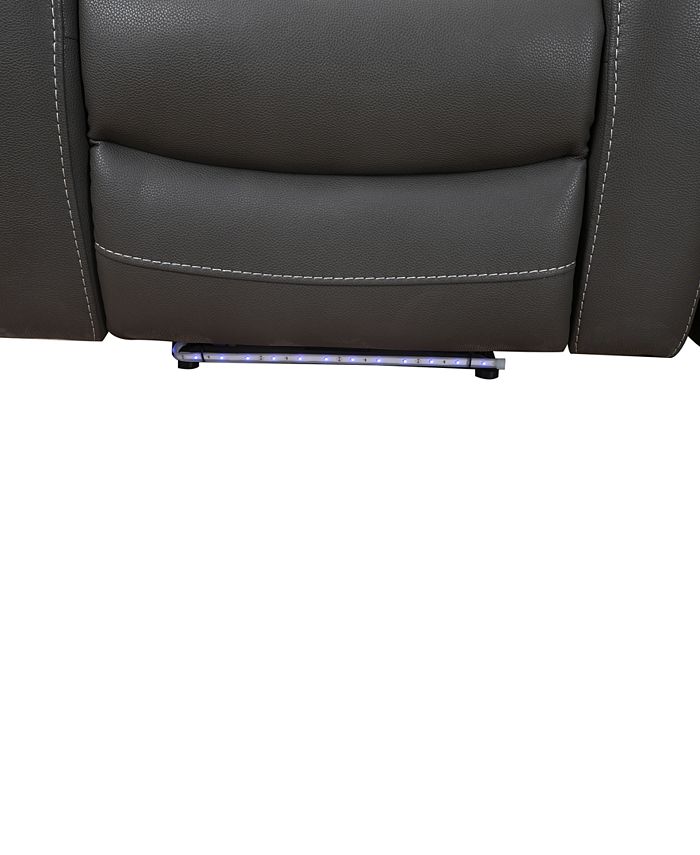 Furniture Jabarr 3Pc. Beyond Leather Theater Seating with 1 Console