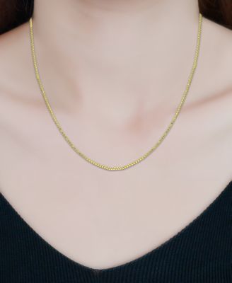 Box Link 18" Chain Necklace in 18k Gold-Plated Sterling Silver, Created for Macy's