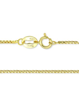 Box Link 16" Chain Necklace in 18k Gold-Plated Sterling Silver, Created for Macy's