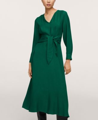 flowy bow dress MANGO Women's cute aesthetic dress
