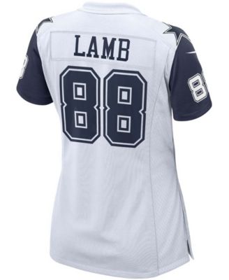 Women's CeeDee Lamb White  Dallas Cowboys Game Jersey