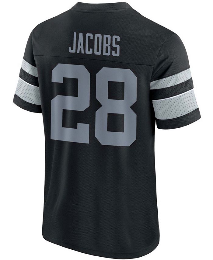 Fanatics Men's Josh Jacobs Black Las Vegas Raiders Hashmark Name and ...
