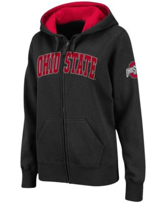 Women's Black Ohio State Buckeyes Arched Name Full-Zip Hoodie
