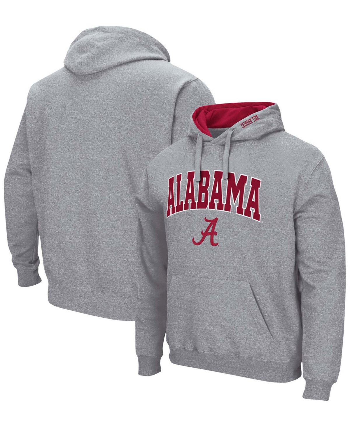 Shop Colosseum Men's Heather Gray Alabama Crimson Tide Arch And Logo 3.0 Pullover Hoodie