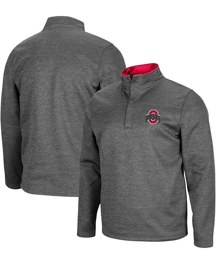 Colosseum Men's Heather Charcoal Ohio State Buckeyes Roman Pullover ...