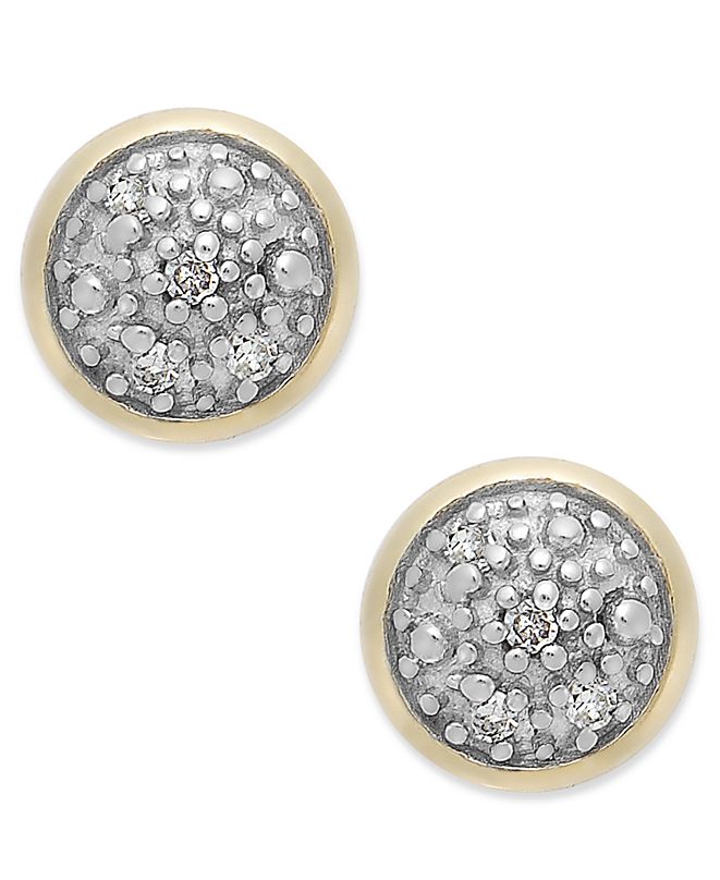 Macy's Diamond Accent Stud Earrings in 14k Gold & Reviews Earrings