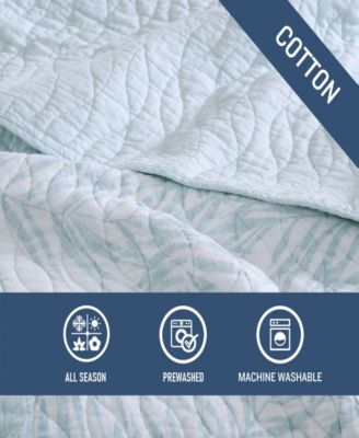 CLOSEOUT! Palmday Cotton Reversible 2 Piece Quilt Set, Twin