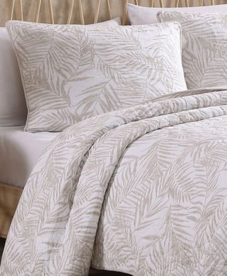 Palmday Cotton Reversible 3 Piece Quilt Set, Full/Queen