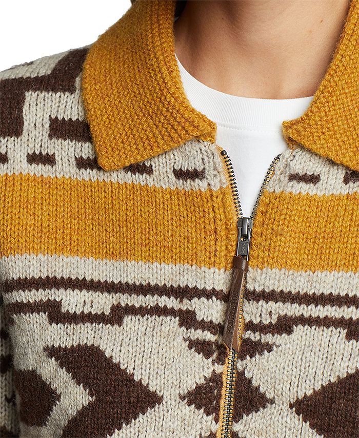 Pendleton Womens Wool Graphic Shetland Zip Sweater Macys
