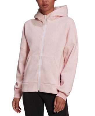 adidas - Women's Studio Lounge Full-Zip Fleece Hoodie