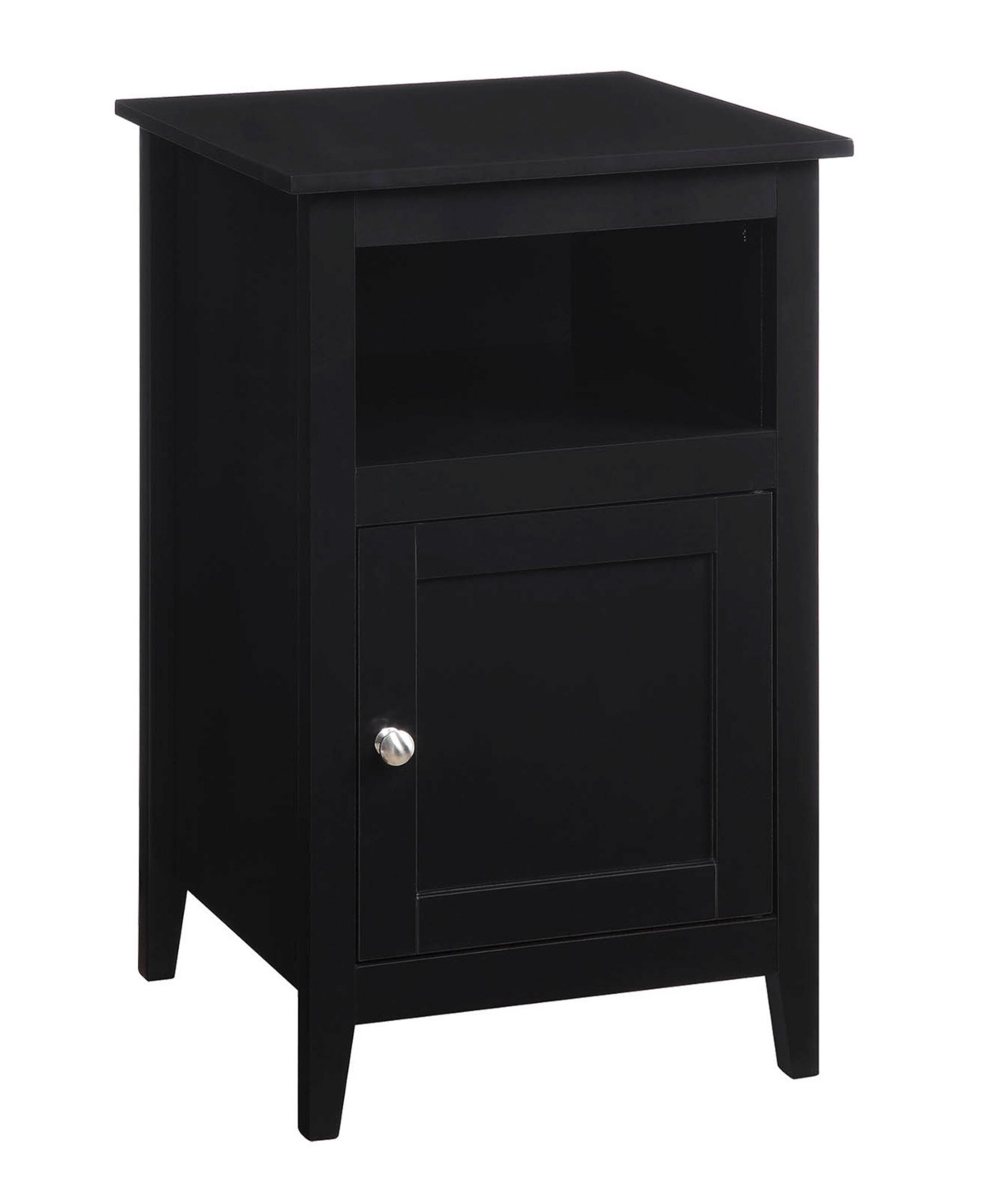 Convenience Concepts Designs2go Storage Cabinet End Table With Shelf In Black
