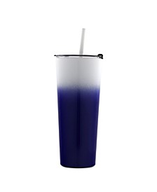 24 oz Insulated Navy Ombre Straw Tumbler