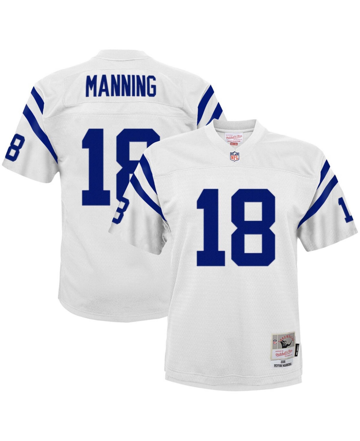 Big Boys and Girls Peyton ManningIndianapolis Colts 2006 Retired Player Legacy Jersey - White
