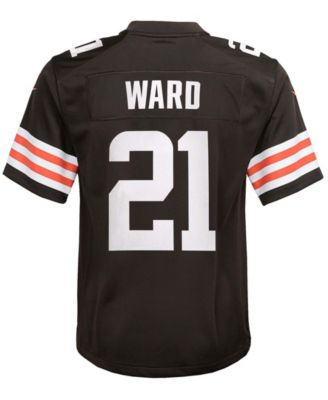 Big Boys and Girls Denzel Ward Brown Cleveland Browns Game Jersey