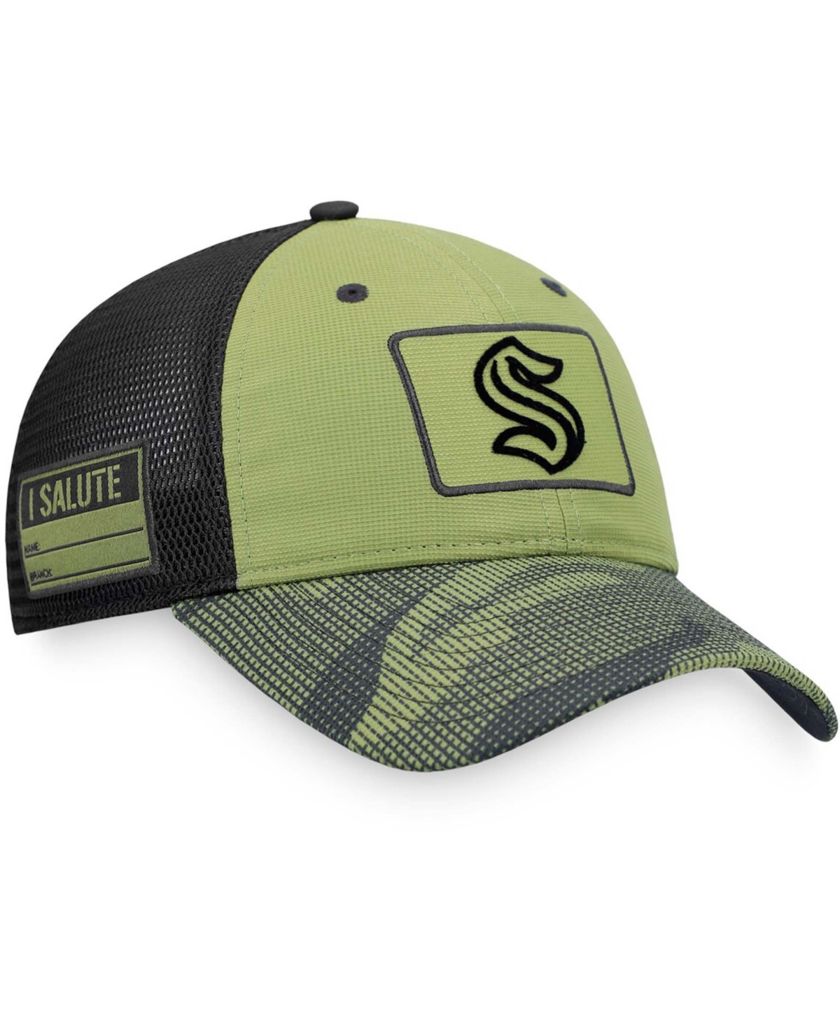 Shop Fanatics Men's Camo And Black Seattle Kraken Military Appreciation Snapback Hat In Camo,black