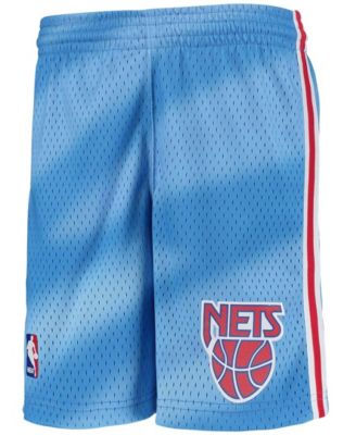 Big Boys and Girls Blue New Jersey Nets Hardwood Classics Swingman Shorts
