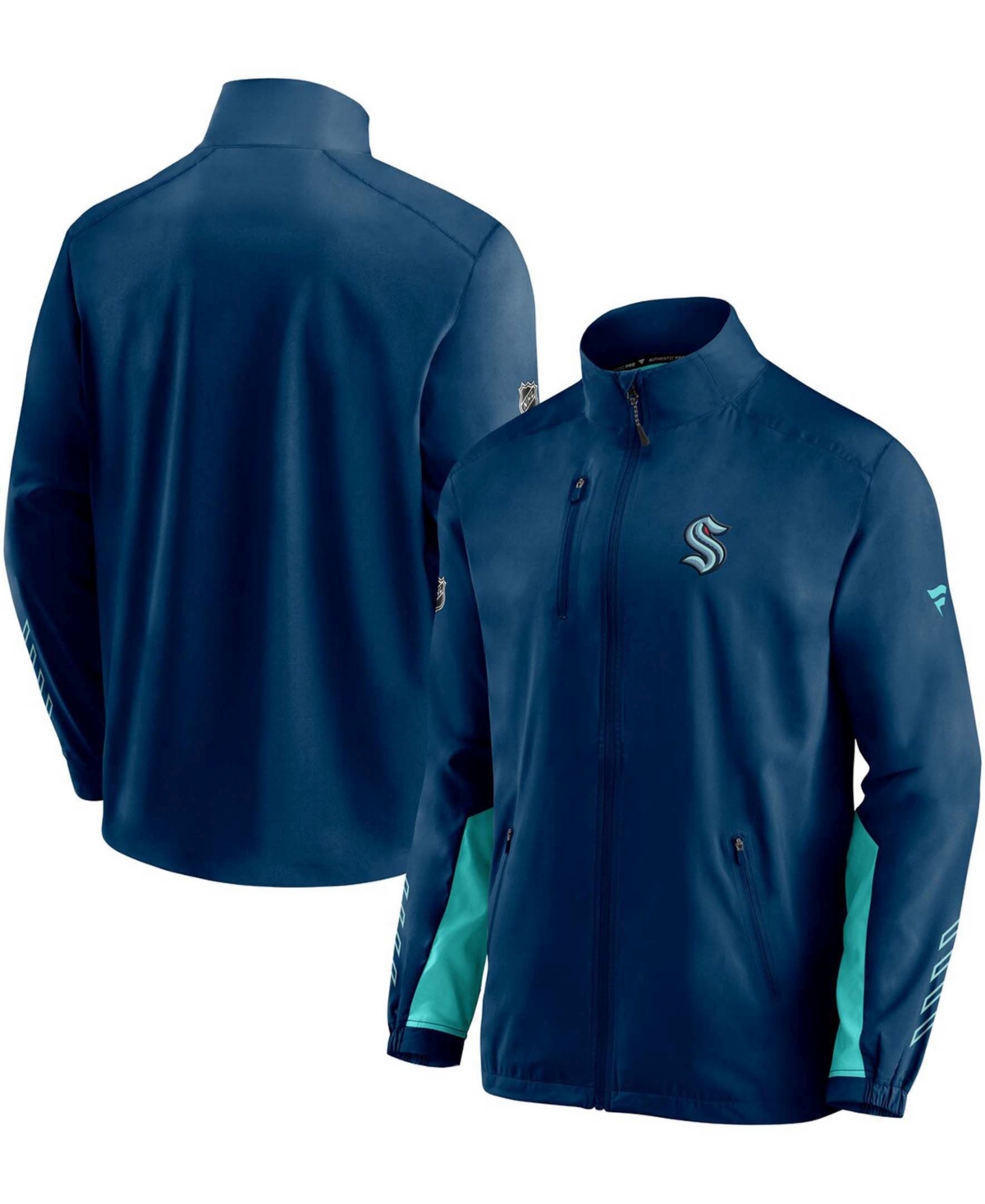 Men'sSeattle Kraken Authentic Pro Locker Room Rinkside Full-Zip Jacket - Deep Sea Blue