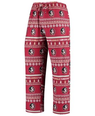 Men's Garnet Florida State Seminoles Ugly Sweater Knit Long Sleeve Top and Pant Set