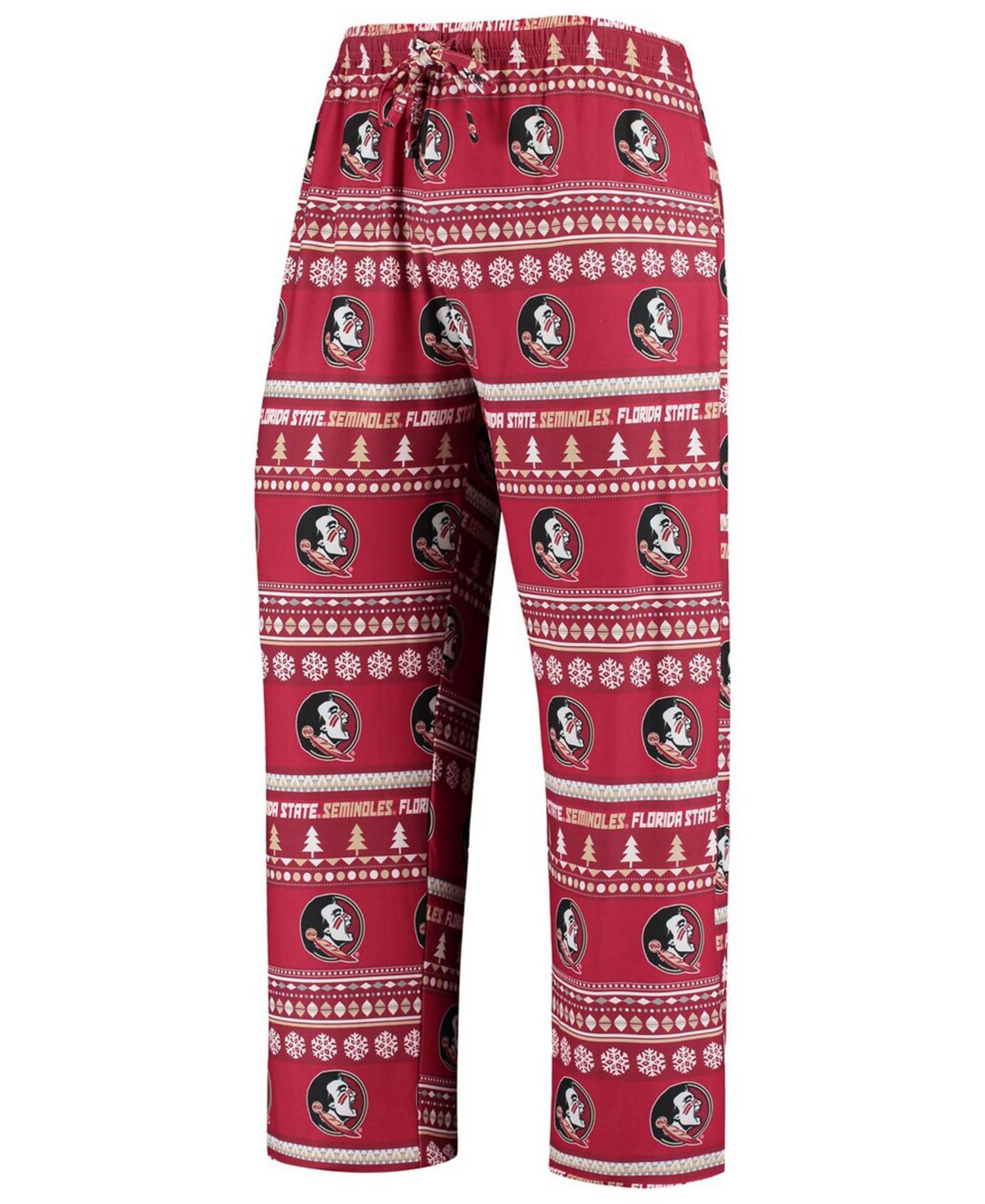 Men's Garnet Florida State Seminoles Ugly Sweater Knit Long Sleeve Top and Pant Set