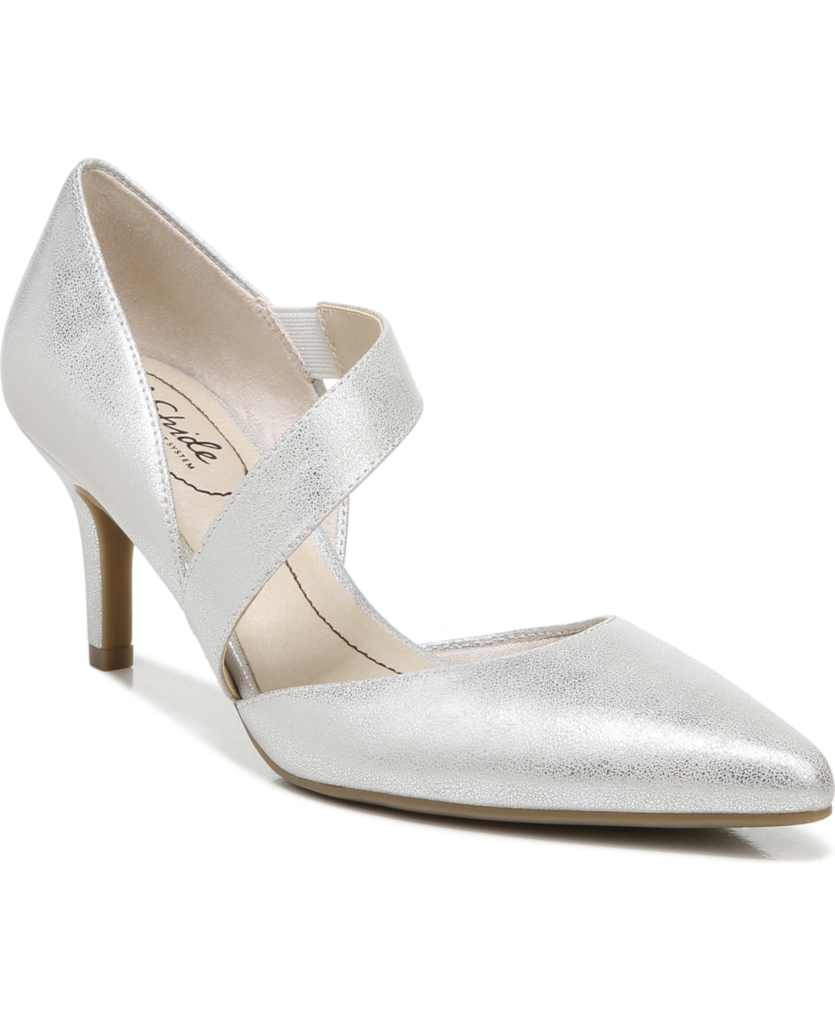 Lifestride Suki Pumps In Silver Faux Leather