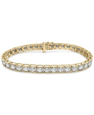 Macy's Diamond Tennis Bracelet (7 ct. t.w.) in 10k Gold - Macy's
