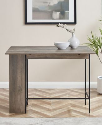 Walker Edison 48" Counter Height Drop Leaf Table with Storage
