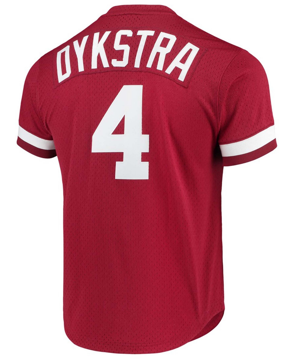 Men's Lenny Dykstra Philadelphia Phillies Cooperstown Collection Mesh Batting Practice Jersey -- Scarlet